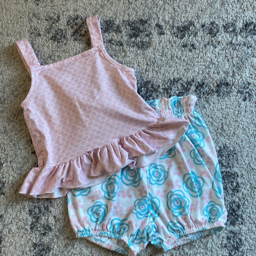 Pete and Lucy Mermaid tank top short matching set